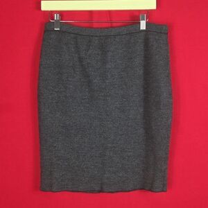 EILEEN FISHER Merino Wool Skirt Gray Womens Size Petite‎ Large Career Office
